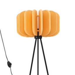 Luminosa Lighting Luminosa Mula Tripod Floor Lamp Yellow, Black 1X E27