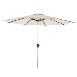 Avestar Outdoor 2.3M Round Parasol, Sun Shade Garden Umbrella With Crank & Push Button Tilt, For Garden, Backyard, Poolside, Beige - thumbnail 1
