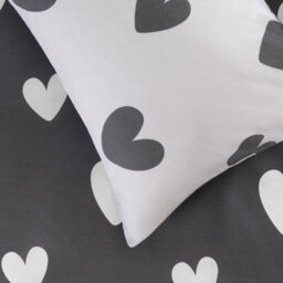 OHS Love Heart Decorative Printed Duvet Cover Set With Pillowcase - thumbnail 4