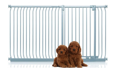 Bettacare Extra Tall Elite Dog Gate, 189Cm - 198Cm, Matt Grey, Extra Tall 96.8Cm In Height, Pressure Fit Pet Gate - image 1