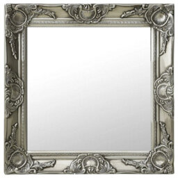 Berkfield Wall Mirror Baroque Style 50X50 Cm Silver - thumbnail 1