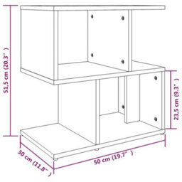 Berkfield Bedside Cabinets 2 Pcs Smoked Oak 50X30X51.5 Cm Engineered Wood - thumbnail 8