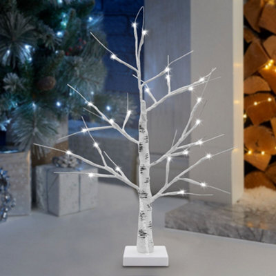 Long Life Lamps Company Led Indoor Christmas Tree White 60Cm 6000K Light Dual Mains And Battery Operated Tree02 - image 1