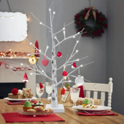 Long Life Lamps Company Led Indoor Christmas Tree White 60Cm 6000K Light Dual Mains And Battery Operated Tree02 - thumbnail 8