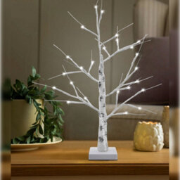 Long Life Lamps Company Led Indoor Christmas Tree White 60Cm 6000K Light Dual Mains And Battery Operated Tree02 - thumbnail 9
