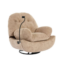 More4Homes Phoenix Manual Recliner Swivel & Rocker Teddy Boucle Fabric Chair - thumbnail 4