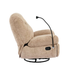 More4Homes Phoenix Manual Recliner Swivel & Rocker Teddy Boucle Fabric Chair - thumbnail 5