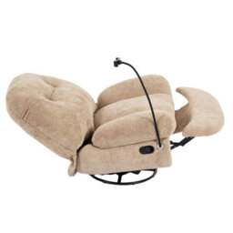More4Homes Phoenix Manual Recliner Swivel & Rocker Teddy Boucle Fabric Chair - thumbnail 6