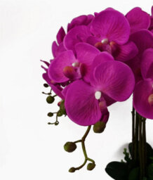 Leaf 85Cm Artificial Deluxe Bush Orchid - Dark Pink - thumbnail 6