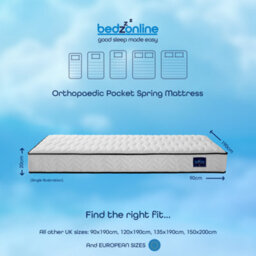 Bedz Online Bedzonline 20Cm Premium Hybrid Pocket Sprung Mattress, Breathable Foam Support, 3Ft Single (90X190Cm) - thumbnail 2