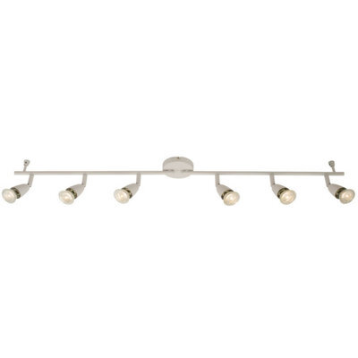 Adjustable Ceiling Spotlight Gloss White 6 Light Bar Downlight Modern Lamp - image 1