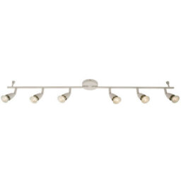 Adjustable Ceiling Spotlight Gloss White 6 Light Bar Downlight Modern Lamp - thumbnail 1