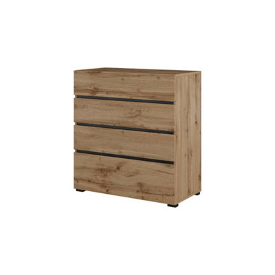 Arte Kross 80Cm Dresser In Rustic Oak Wotan - Charming Storage For Cosy Interiors - image 1