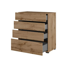 Arte Kross 80Cm Dresser In Rustic Oak Wotan - Charming Storage For Cosy Interiors - thumbnail 2