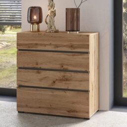 Arte Kross 80Cm Dresser In Rustic Oak Wotan - Charming Storage For Cosy Interiors - thumbnail 3