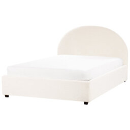 Beliani Ottoman Bed Boucle Vaucluse 140 X 200 Cm (Eu Double) Off-White - thumbnail 4