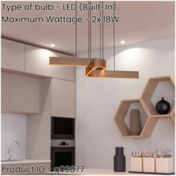 Loops Stylish Modern Bronze And Black Pendant Ceiling Light For Contemporary Homes - thumbnail 2