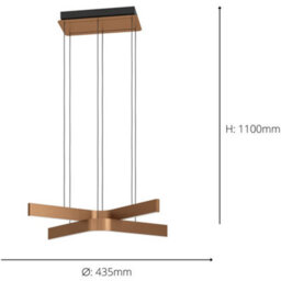 Loops Stylish Modern Bronze And Black Pendant Ceiling Light For Contemporary Homes - thumbnail 4