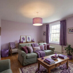Happy Homewares Modern Lavender Rose Textured Linen Pendant Light Shade With Diffuser - thumbnail 6