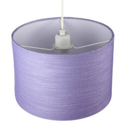 Happy Homewares Modern Lavender Rose Textured Linen Pendant Light Shade With Diffuser - thumbnail 3