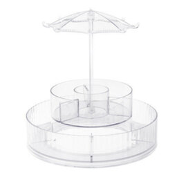 Living And Home Acrylic Swivel Makeup Organizer 22Cm Dia X 20Cm H - thumbnail 2