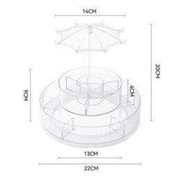 Living And Home Acrylic Swivel Makeup Organizer 22Cm Dia X 20Cm H - thumbnail 3