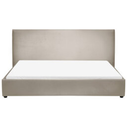 Beliani Bed Velvet Lavaur 180 X 200 Cm (Eu Super King) Taupe - thumbnail 4