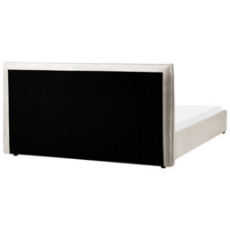 Beliani Bed Velvet Lavaur 180 X 200 Cm (Eu Super King) Taupe - thumbnail 5