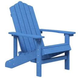 Berkfield Garden Adirondack Chairs With Table Hdpe Aqua Blue - thumbnail 3