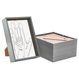 "Nicola Spring A4 (8 X 12"") Deep Photo Frames - Grey - 3D Deep Box Picture Frame Portrait Display Case (31 X 22Cm) - Set Of 5" - thumbnail 1
