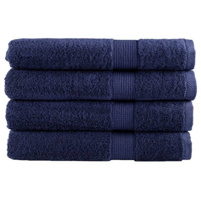 Berkfield Premium Sauna Towels Solund 4Pcs Navy Blue 80X200Cm 600Gsm - image 1