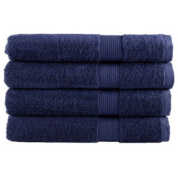 Berkfield Premium Sauna Towels Solund 4Pcs Navy Blue 80X200Cm 600Gsm - thumbnail 1