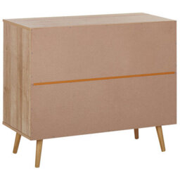 Beliani Ponca Rattan 3-Drawer Chest With Wicker Front Light Brown 90 X 79 Cm - thumbnail 6