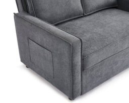 Home Detail Hugo 2 Seater Sofa Bed Pull Out Linen Fabric, Dark Grey - thumbnail 4