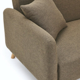 Mattress Guru Zara 2 Seater Fabric Sofa Bed, With Matching Stool, Sofa Bed For Living Room, Brown - thumbnail 5