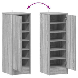 Berkfield Premium Shoe Cabinet Grey Sonoma 32X35X92 Cm Engineered Wood - thumbnail 8