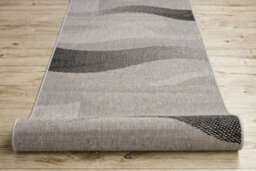 RugsX Runner Sizal Floorlux Design 20212 Silver / Black 80 Cm  80X100 Cm - thumbnail 5