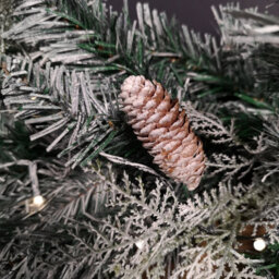 Samuel Alexander 1.8M Snowy Pre Lit Christmas Garland With 50 Warm White Led Lights And Pinecones 96 Tips - thumbnail 7