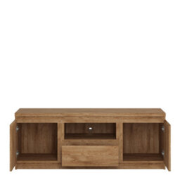 Furniture To Go Fribo 2 Door 1 Drawer 136 Cm Wide Tv Cabinet In Oak - thumbnail 3