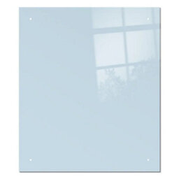 70 X 90Cm Pale Blue Glass Kitchen Splashback Splatter Screen Pre Drilled Holes Wall Hanging Fixings Included - thumbnail 2