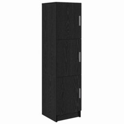 Berkfield Black Oak Sideboard Black Oak Mdf And Wood Veneer Medium - thumbnail 2
