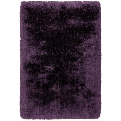 Purple Handmade , Luxurious , Modern , Plain , Shaggy , Sparkle Easy To Clean Rug For Living Room, Bedroom - 70Cm X 140Cm - image 1