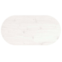 Walplus Table Top White 60X30X2.5 Cm Solid Wood Pine Oval - thumbnail 5