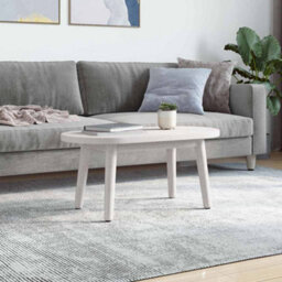 Walplus Table Top White 60X30X2.5 Cm Solid Wood Pine Oval - thumbnail 2