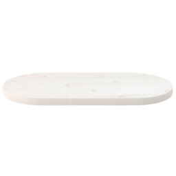 Walplus Table Top White 60X30X2.5 Cm Solid Wood Pine Oval - thumbnail 3