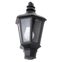 Litecraft Perry Black Outdoor Half Wall Lantern - thumbnail 2