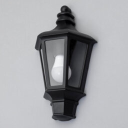 Litecraft Perry Black Outdoor Half Wall Lantern - thumbnail 4