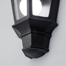 Litecraft Perry Black Outdoor Half Wall Lantern - thumbnail 5