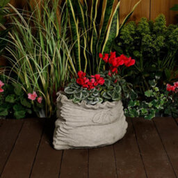 Sack Design Stone Cast Plant Pot Bag Planter - thumbnail 3