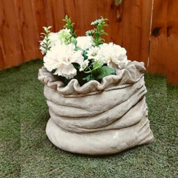 Sack Design Stone Cast Plant Pot Bag Planter - thumbnail 8